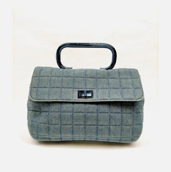 CHANEL Handbags - CHANEL Blue Denim Flap Handbag
